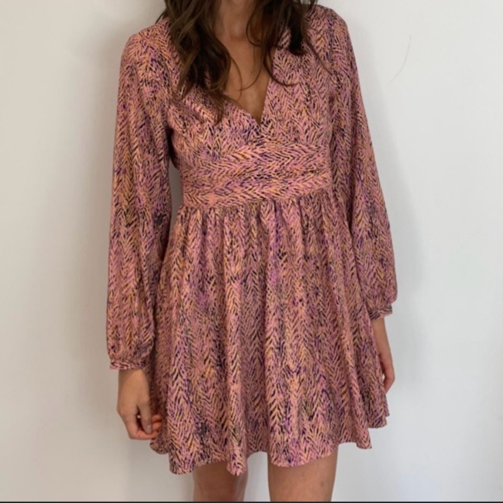 Zara Pink Ruffled Tiered Sundress with Sweetheart Neckline